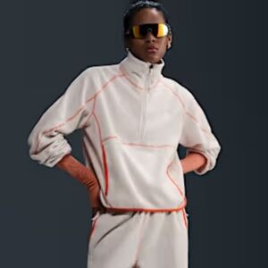 NWT Nike ACG Wolf Tree Quarter-Zip Pullover XL Cream Orange Therma-FIT Gorpcore